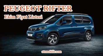 Peugeot Rifter Ekim 2020 Fiyat Listesi Açıklandı