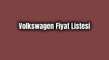 Volkswagen Fiyat Listesi Mart 2020