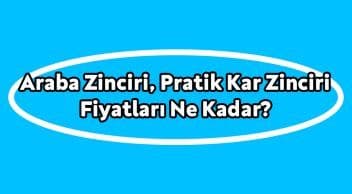 Araba Zinciri Nedir, Pratik Kar Zinciri Fiyatları ne Kadar?